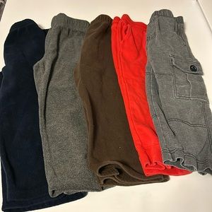 5 pairs of toddler pants in 4T: various brands.
